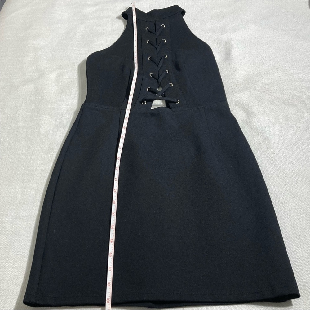 TOBI | Black Lace Up Halter Neck Dress - Picture 13 of 15